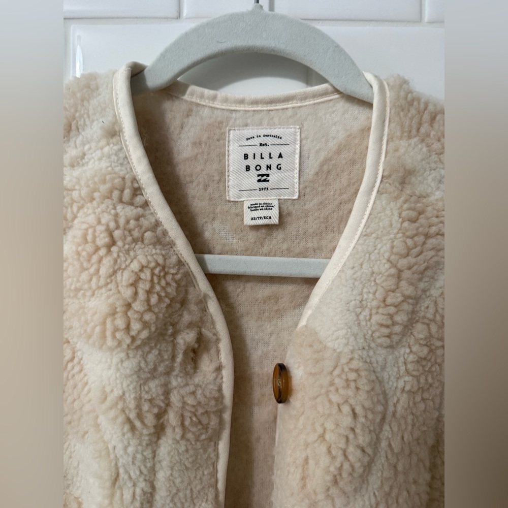 Billabong Women's Beige Fireside Cozy Jacket - Picture 7 of 8